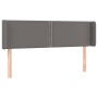 Cabecero con LED cuero sintético gris 147x16x78/88 cm de , Cabeceros y pies de cama - Ref: Foro24-3123190, Precio: 62,92 €, D...
