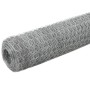 Alambrada de gallinero acero galvanizado plateado 25x1,2 m de vidaXL, Paneles de vallas - Ref: Foro24-143332, Precio: 41,56 €...