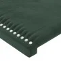 LED-Kopfteil aus dunkelgrünem Samt, 147 x 16 x 118/128 cm von , Kopf- und Fußteile - Ref: Foro24-3123959, Preis: 118,00 €, Ra...