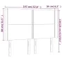 LED-Kopfteil aus dunkelgrünem Samt, 147 x 16 x 118/128 cm von , Kopf- und Fußteile - Ref: Foro24-3123959, Preis: 118,00 €, Ra...