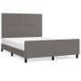 Estructura de cama con cabecero cuero sintético gris 140x190 cm de , Camas y somieres - Ref: Foro24-3125510, Precio: 192,06 €...