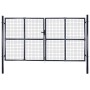 Puerta de malla de jardín acero galvanizado gris 289x175 cm de vidaXL, Puertas de jardín - Ref: Foro24-143366, Precio: 438,50...