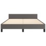 Estructura de cama con cabecero cuero sintético gris 140x190 cm de , Camas y somieres - Ref: Foro24-3125510, Precio: 192,06 €...