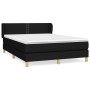 Cama box spring con colchón tela negro 140x190 cm de , Camas y somieres - Ref: Foro24-3126719, Precio: 443,49 €, Descuento: %