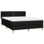 Cama box spring con colchón tela negro 140x190 cm de , Camas y somieres - Ref: Foro24-3126719, Precio: 443,49 €, Descuento: %