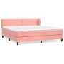 Cama box spring con colchón terciopelo rosa 160x200 cm de , Camas y somieres - Ref: Foro24-3127444, Precio: 465,61 €, Descuen...