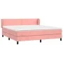 Box spring bed with pink velvet mattress 160x200 cm by , Beds and slatted bases - Ref: Foro24-3127444, Price: 456,09 €, Disco...