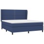 Cama box spring con colchón tela azul 160x200 cm de , Camas y somieres - Ref: Foro24-3127899, Precio: 532,02 €, Descuento: %