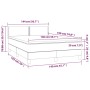 Cama box spring colchón y LED cuero sintético gris 140x190 cm de , Camas y somieres - Ref: Foro24-3134163, Precio: 453,85 €, ...