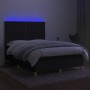 Cama box spring colchón y luces LED tela negro 140x190 cm de , Camas y somieres - Ref: Foro24-3135351, Precio: 449,71 €, Desc...