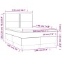 Cama box spring colchón y luces LED tela negro 140x190 cm de , Camas y somieres - Ref: Foro24-3135351, Precio: 449,71 €, Desc...