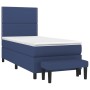 Cama box spring con colchón tela azul 80x200 cm de , Camas y somieres - Ref: Foro24-3136475, Precio: 362,85 €, Descuento: %