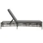 Tumbona con cojín de ratán sintético gris de vidaXL, Tumbonas - Ref: Foro24-44455, Precio: 129,34 €, Descuento: %
