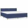 Box spring bed with blue fabric mattress 160x200 cm by , Beds and slatted bases - Ref: Foro24-3140551, Price: 460,67 €, Disco...
