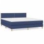 Cama box spring con colchón tela azul 160x200 cm de , Camas y somieres - Ref: Foro24-3140551, Precio: 470,81 €, Descuento: %
