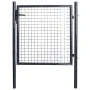 Gartengittertor aus grau verzinktem Stahl 85,5 x 100 cm von vidaXL, Gartentore - Ref: Foro24-143369, Preis: 132,18 €, Rabatt: %