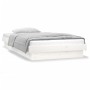 Estructura de cama con LED madera maciza blanca 75x190 cm de , Camas y somieres - Ref: Foro24-819998, Precio: 125,60 €, Descu...