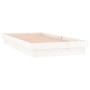 Estructura de cama con LED madera maciza blanca 75x190 cm de , Camas y somieres - Ref: Foro24-819998, Precio: 125,60 €, Descu...