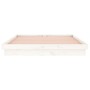Estructura de cama con LED madera maciza blanca 120x190 cm de , Camas y somieres - Ref: Foro24-820008, Precio: 157,07 €, Desc...
