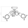 Lámpara de techo con pantallas vidrio tulipán 3 bombillas E14 de , Apliques de techo - Ref: Foro24-289227, Precio: 39,87 €, D...