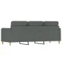 Dreisitziges dunkelgraues Stoffsofa, 180 cm. von , Sofas - Ref: Foro24-359487, Preis: 271,61 €, Rabatt: %