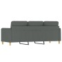 Sofá de 3 plazas de tela gris oscuro 180 cm de , Sofás - Ref: Foro24-359487, Precio: 297,03 €, Descuento: %
