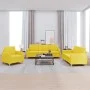 Sofa set with cushions 3 pieces light yellow fabric by , Sofas - Ref: Foro24-3202059, Price: 592,90 €, Discount: %