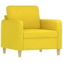 Juego de sofás con cojines 3 piezas tela amarillo claro de , Sofás - Ref: Foro24-3202059, Precio: 592,90 €, Descuento: %
