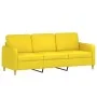 Juego de sofás con cojines 3 piezas tela amarillo claro de , Sofás - Ref: Foro24-3202059, Precio: 592,90 €, Descuento: %