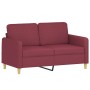 Juego de sofás con cojines 2 piezas tela rojo tinto de , Sofás - Ref: Foro24-3202092, Precio: 408,23 €, Descuento: %