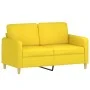 Juego de sofás con cojines 3 piezas tela amarillo claro de , Sofás - Ref: Foro24-3202099, Precio: 455,90 €, Descuento: %