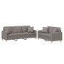 Juego de sofás con cojines 2 piezas tela gris taupe de , Sofás - Ref: Foro24-3202141, Precio: 498,35 €, Descuento: %