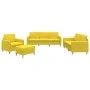 Juego de sofás con cojines 4 piezas tela amarillo claro de , Sofás - Ref: Foro24-3202067, Precio: 640,78 €, Descuento: %