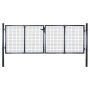 Puerta de malla de jardín acero galvanizado gris 289x100 cm de vidaXL, Puertas de jardín - Ref: Foro24-143363, Precio: 231,94...