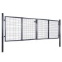 Puerta de malla de jardín acero galvanizado gris 289x100 cm de vidaXL, Puertas de jardín - Ref: Foro24-143363, Precio: 231,94...