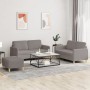Juego de sofás con cojines 3 piezas tela gris taupe de , Sofás - Ref: Foro24-3202101, Precio: 468,21 €, Descuento: %