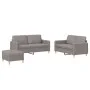 Juego de sofás con cojines 3 piezas tela gris taupe de , Sofás - Ref: Foro24-3202101, Precio: 461,12 €, Descuento: %