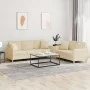 Juego de sofás con cojines 2 piezas tela crema de , Sofás - Ref: Foro24-3202136, Precio: 485,08 €, Descuento: %