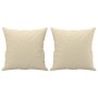 Juego de sofás con cojines 2 piezas tela crema de , Sofás - Ref: Foro24-3202136, Precio: 492,88 €, Descuento: %