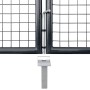 Puerta de malla de jardín acero galvanizado gris 289x100 cm de vidaXL, Puertas de jardín - Ref: Foro24-143363, Precio: 231,94...