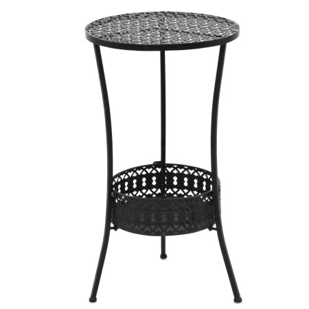 VidaXL Mesa bistró de metal negra 40x70 cm de vidaXL, Mesas de jardín - Ref: Foro24-245939, Precio: 52,73 €, Descuento: %