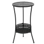 VidaXL Mesa bistró de metal negra 40x70 cm de vidaXL, Mesas de jardín - Ref: Foro24-245939, Precio: 52,73 €, Descuento: %