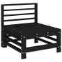 Sofá central de jardín madera maciza de pino negro de , Sofás modulares de exterior - Ref: Foro24-825615, Precio: 56,04 €, De...