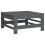 Taburete de jardín de madera maciza de pino gris de , Sofás modulares de exterior - Ref: Foro24-825620, Precio: 62,77 €, Desc...