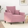 Sillón de terciopelo rosa 60 cm de , Sofás - Ref: Foro24-359286, Precio: 169,44 €, Descuento: %