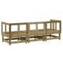 Juego de muebles de jardín 3 pzas madera de pino impregnada de , Sofás modulares de exterior - Ref: Foro24-825421, Precio: 15...