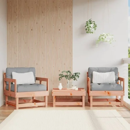 Garden armchairs 2 units solid Douglas wood by , Modular outdoor sofas - Ref: Foro24-825392, Price: 96,99 €, Discount: %
