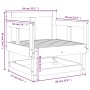 Sillones de jardín 2 unidades madera maciza Douglas de , Sofás modulares de exterior - Ref: Foro24-825392, Precio: 98,01 €, D...