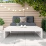Taburete de jardín madera maciza de pino blanco 120x80 cm de , Sofás modulares de exterior - Ref: Foro24-825752, Precio: 86,6...