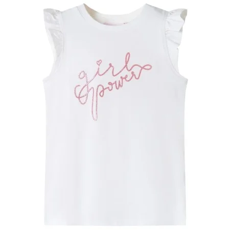 Camiseta infantil de manga volante crudo 140 de , Camisetas para niños - Ref: Foro24-11323, Precio: 8,19 €, Descuento: %